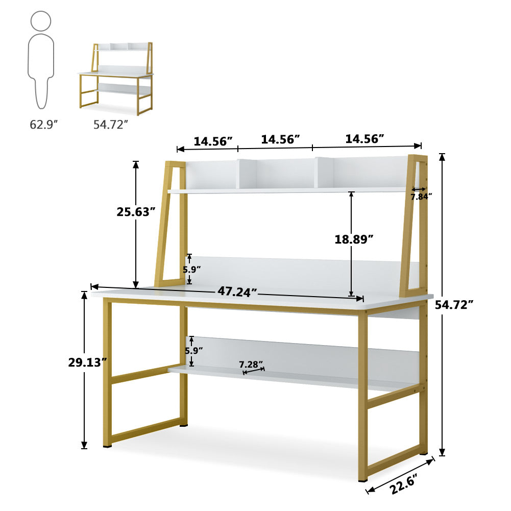 Computer Desk with Hutch